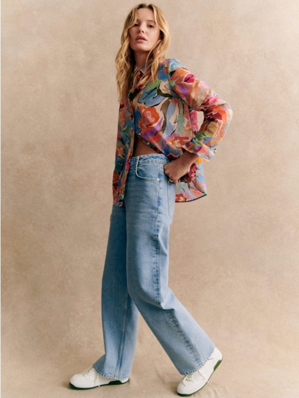 Sézane Le 90's Trousers "The 90s Baby" Light Blue Jeans FR 38 / US 6 Minimalist